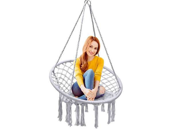 Hamac fauteuil suspendu balançoire nid de cigogne balançoire boho pour jardin d'intérieur