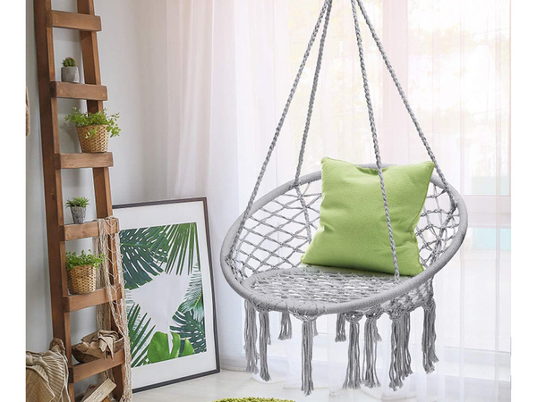 Hamac fauteuil suspendu balançoire nid de cigogne balançoire boho pour jardin d'intérieur