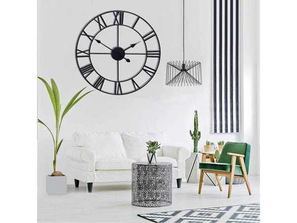 Horloge murale rome retro vintage loft 3d 50cm