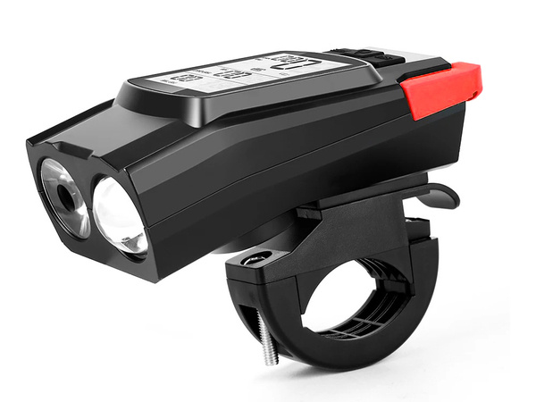 Lampe avant arrière led vélo compteur sans fil klaxon 3in1