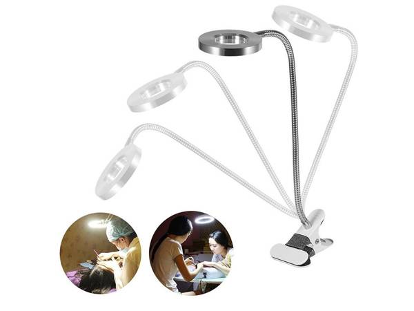 Lampe de bureau cosmétique 24 leds avec clip