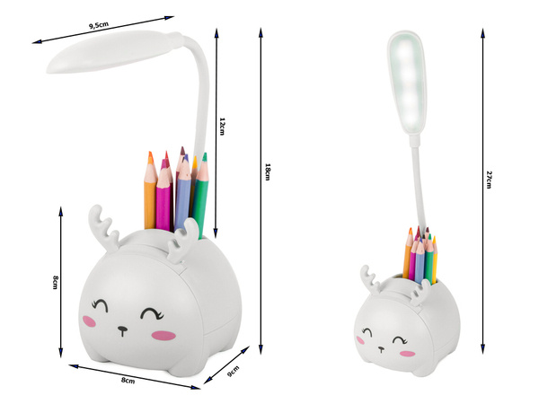 Lampe de chevet à led pour enfants organiseur de téléphone usb support de lecture science