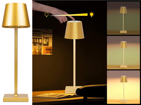 Lampe de nuit de table lampe tactile à 3 niveaux sans fil usb