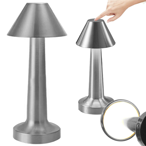 Lampe de nuit de table pour chambre à coucher lampe tactile 3 étapes sans fil