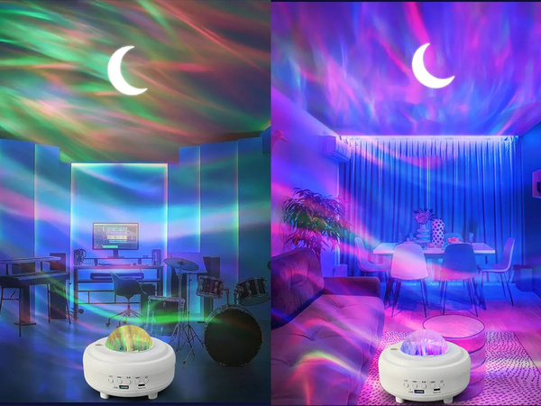 Lampe de nuit led projecteur d'etoiles projecteur aurora sky enceinte bluetooth