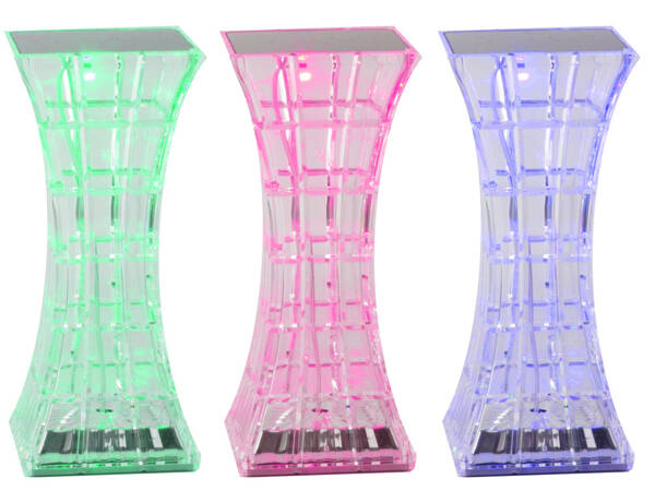 Lampe de table en cristal led rgb telecommande usb