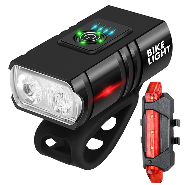 Lampe de vélo led t6 avant arrière batterie usb