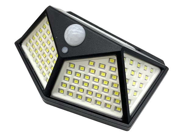 Lampe solaire 100 led avec capteur de mouvement crépusculaire