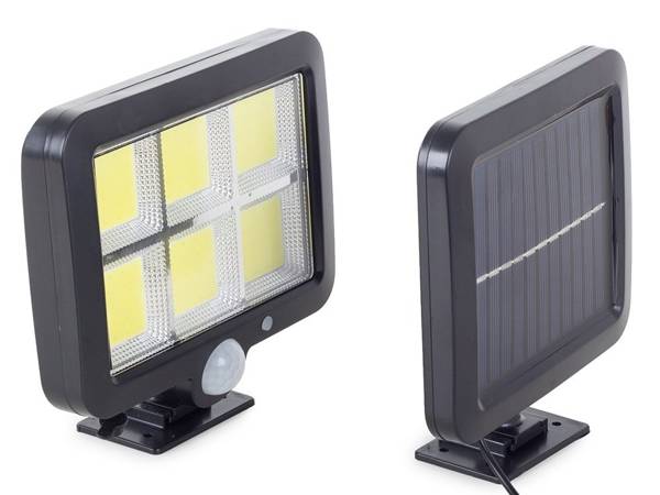 Lampe solaire 120 led avec capteur de mouvement crépusculaire