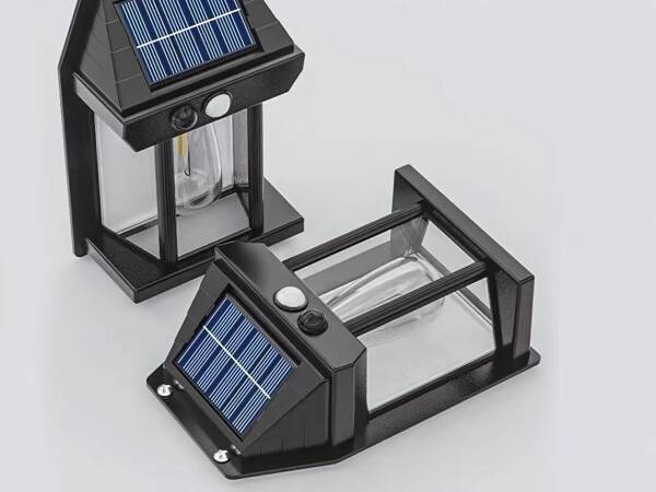 Lampe solaire avec capteur de mouvement crépusculaire 3 modes étanche 600lm