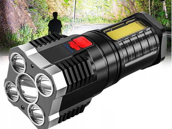 Lampe torche rechargeable bivouac led forte militaire police usb