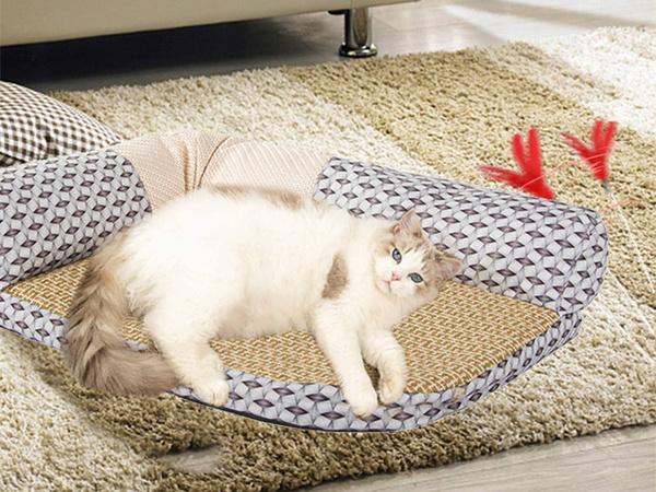 Lit pour chat matelas de couchage griffoir s