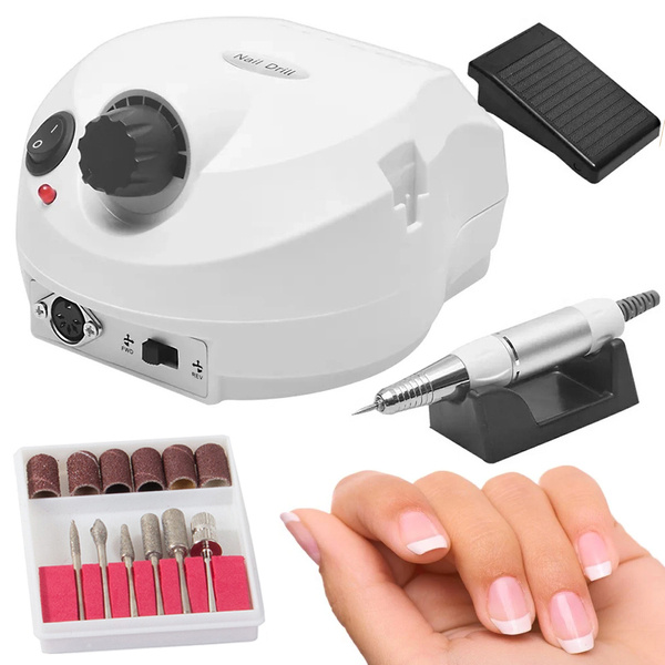 Machine à fraiser les ongles manucure pédicure + fraises 65w professionnelle pour la maison