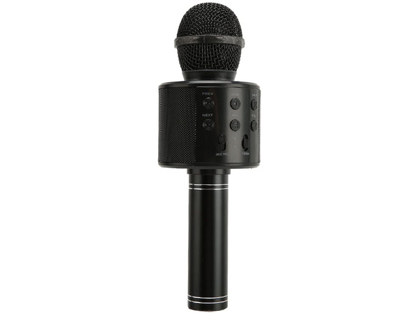 Microphone sans fil bluetooth enceinte karaoké modulateur de voix rond