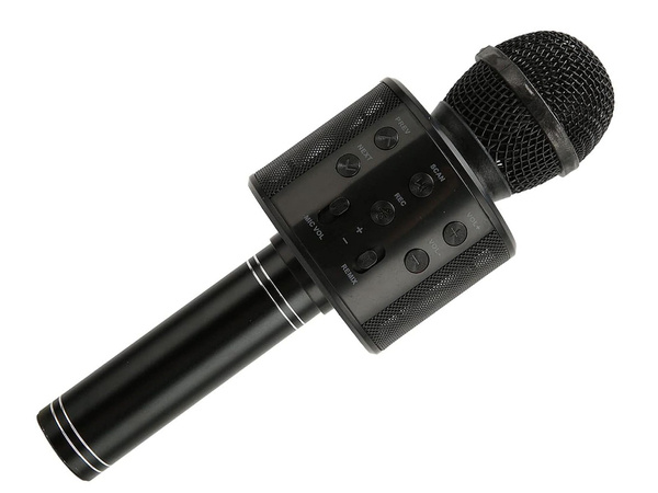 Microphone sans fil bluetooth enceinte karaoké modulateur de voix rond