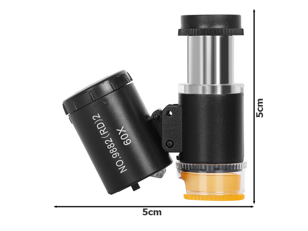 Microscope de poche loupe de bijoutier 2 led uv