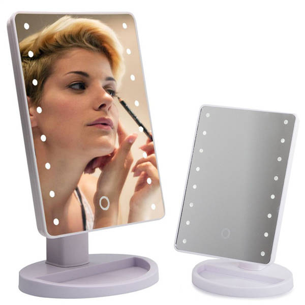 Miroir cosmétique éclairé 16 led large