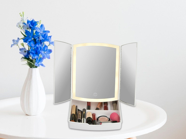 Miroir cosmétique lumineux à led pour le maquillage