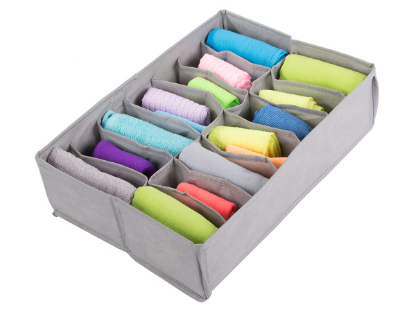 Organisateur de sous-vêtements chaussettes tiroir garde-robe 14 compartiment bin