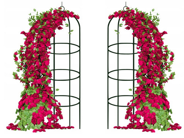 Pergola de jardin colonne de support de fleurs pour plantes grimpantes cloche d'arc pour rosiers 190