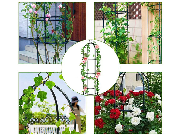 Pergola de jardin colonne de support de fleurs pour plantes grimpantes cloche d'arc pour rosiers 190