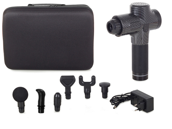 Pistolet de massage masseur corporel lcd puissant sans fil set case