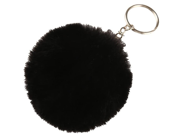 Porte-clés pendentif sac pompon fourrure tinsel pour sacs à main