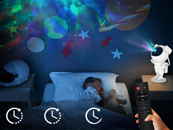 Projecteur d'etoiles astronaute lumiere de nuit laser projecteur ciel led telecommande