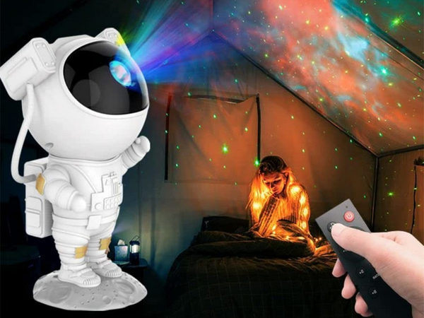 Projecteur d'etoiles astronaute lumiere de nuit laser projecteur ciel led telecommande