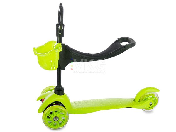 Scooter d'équilibre à 3 roues 3in1 led vert