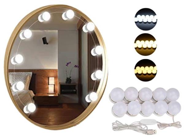 Set de 10 miroirs de coiffeuse à led pour le maquillage