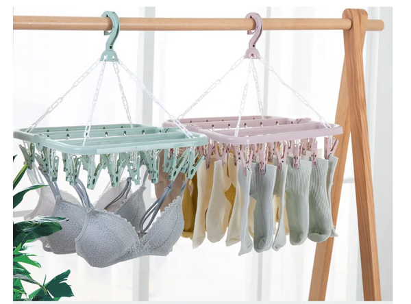 Sock dryer support de suspension pour sous-vêtements 32x clips set