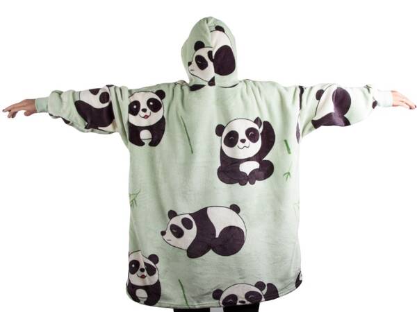 Sweat-shirt panda chaud couverture oversize xxl 2in1 fourrure épaisse douce avec capuche