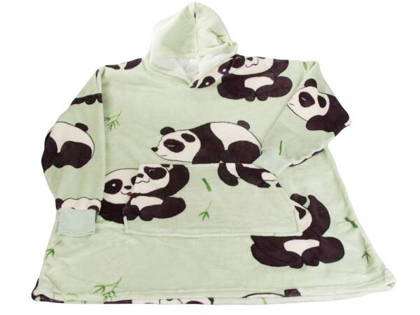 Sweat-shirt panda chaud couverture oversize xxl 2in1 fourrure épaisse douce avec capuche