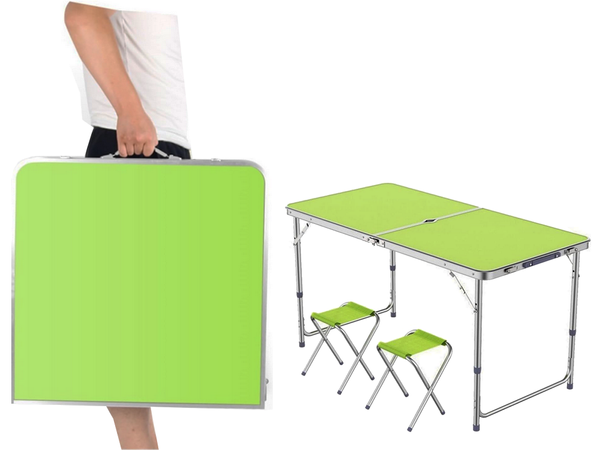 Table de tourisme table de camping pliante grande 4 chaises valise