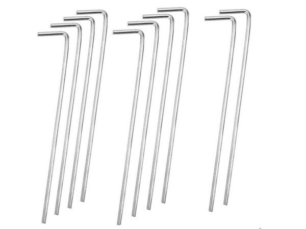 Tent pillars anchor pigs steel 22cm 10pcs hook & lamp; loop pins