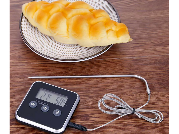 Thermomètre digital avec thermosonde pour rôtir la viande fumoir minuterie alarme lcd