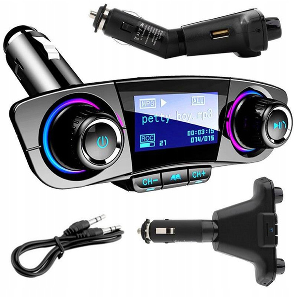 Transmetteur fm bluetooth usb 5.0 multifonctionnel 8in1