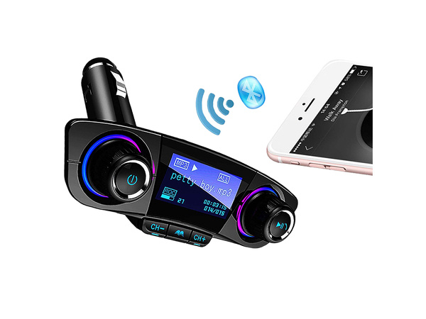 Transmetteur fm bluetooth usb 5.0 multifonctionnel 8in1