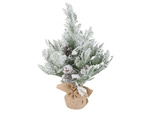 Arbre de noël artificiel neige petit 45cm table de bureau décorative épais enneigé