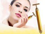 Barre d'or vibrant masseur facial