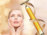 Barre d'or vibrant masseur facial