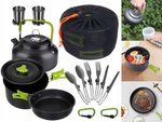 Batterie de cuisine de camping kemping kettle frying pan 18in1