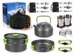 Batterie de cuisine de camping kemping kettle frying pan 18in1