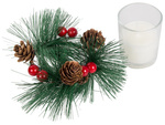 Bougies décoratives en verre bougies couronne de noël 2 pcs