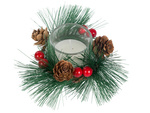 Bougies décoratives en verre bougies couronne de noël 2 pcs