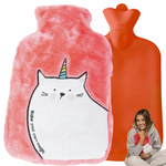 Caoutchouc thermofor dans un couvercle chauffe-eau peluche chat pour enfants