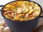 Casserole avec couvercle 12.6l induction aromatiseur