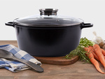 Casserole avec couvercle 12.6l induction aromatiseur