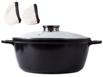 Casserole avec couvercle 12.6l induction aromatiseur